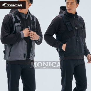 日本TAICHI春夏季摩托车网眼透气防摔骑行服机车时尚背心男RSJ347
