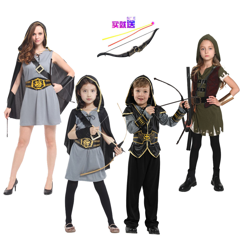 万圣节侠客弓箭手猎人坊付演出服