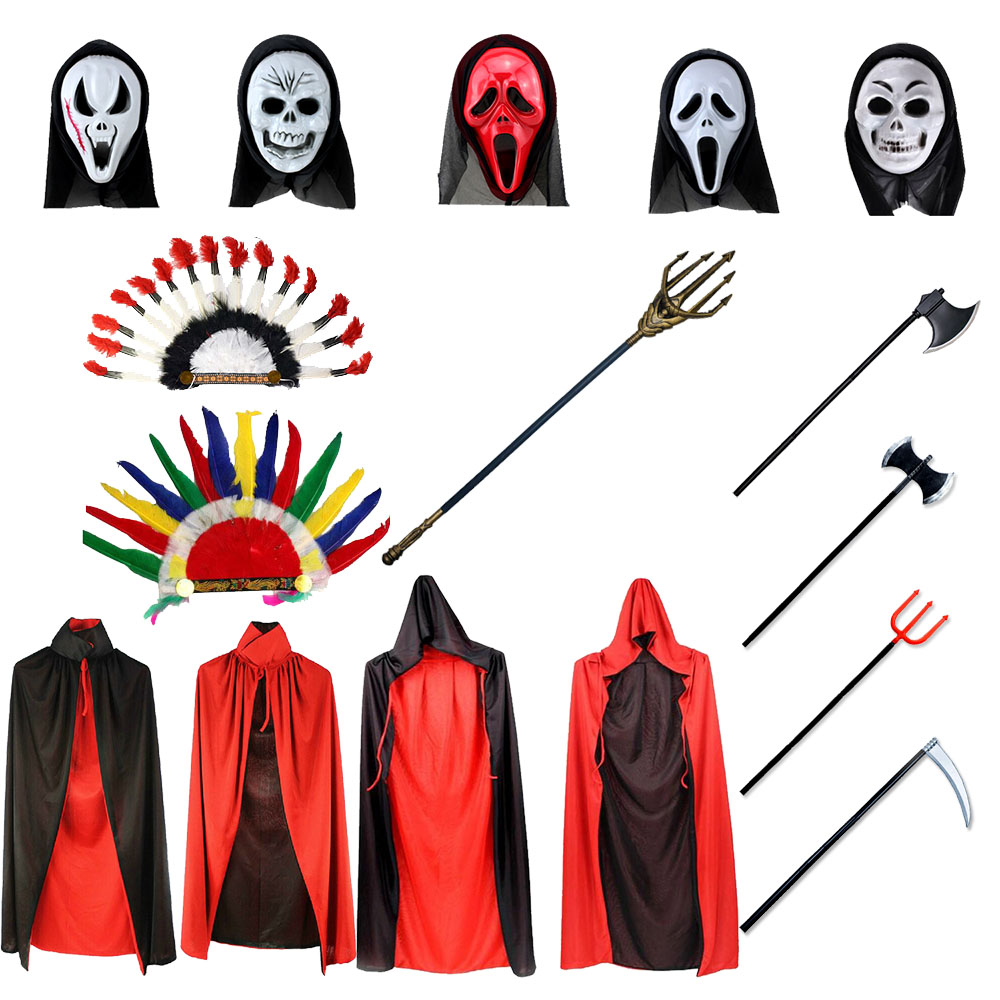 万圣节道具镰刀斧头披风