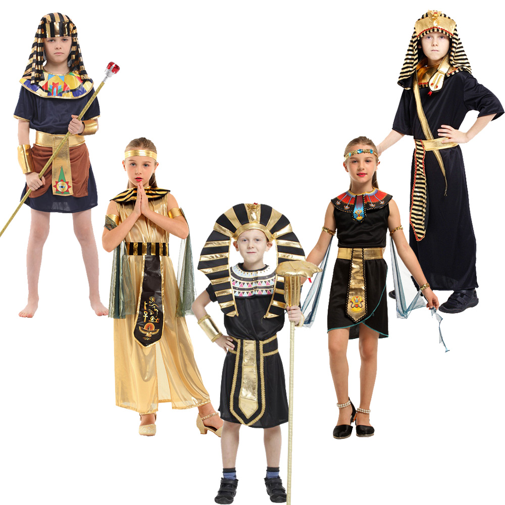 儿童万圣节埃及小法老派对演出服