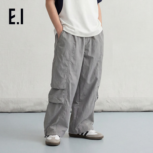 ei童装儿童裤子2026春季新款男女童潮酷风宽松户外运动休闲工装裤