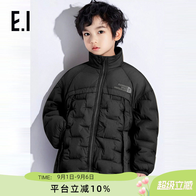 ei童装男童轻薄款羽绒服保暖外套图片