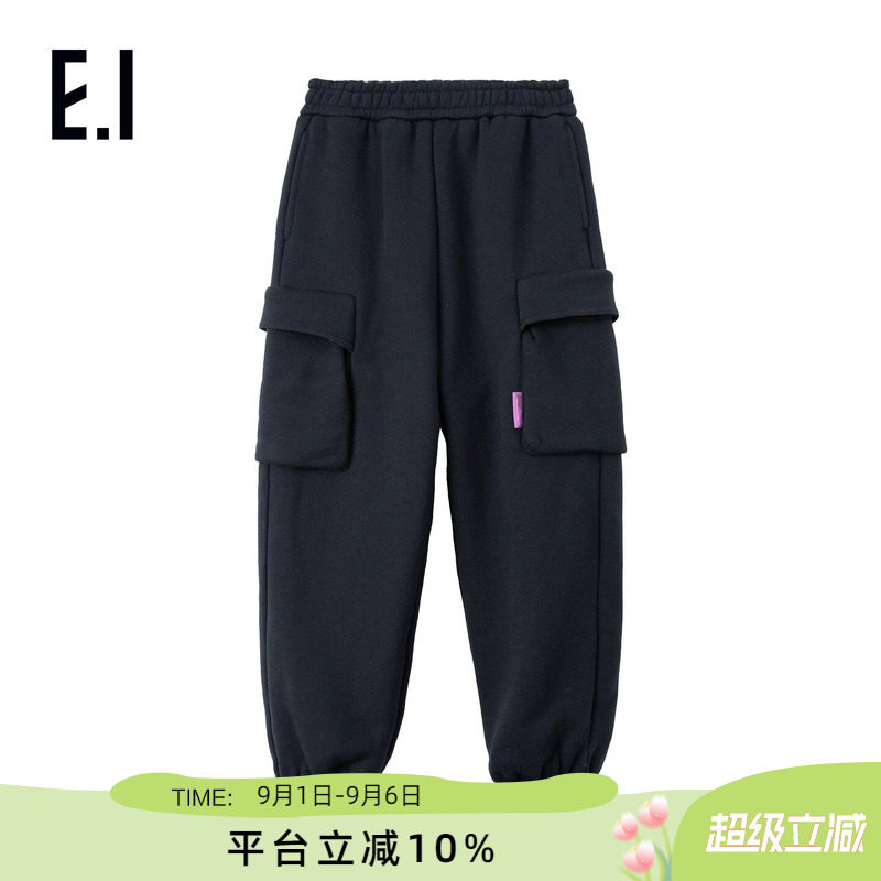 ei童装儿童加绒保暖束脚裤运动裤图片