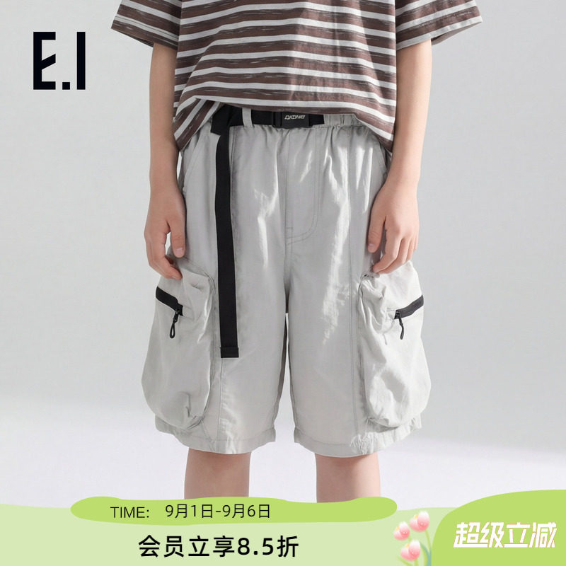 ei童装男童工装潮酷风五分裤图片