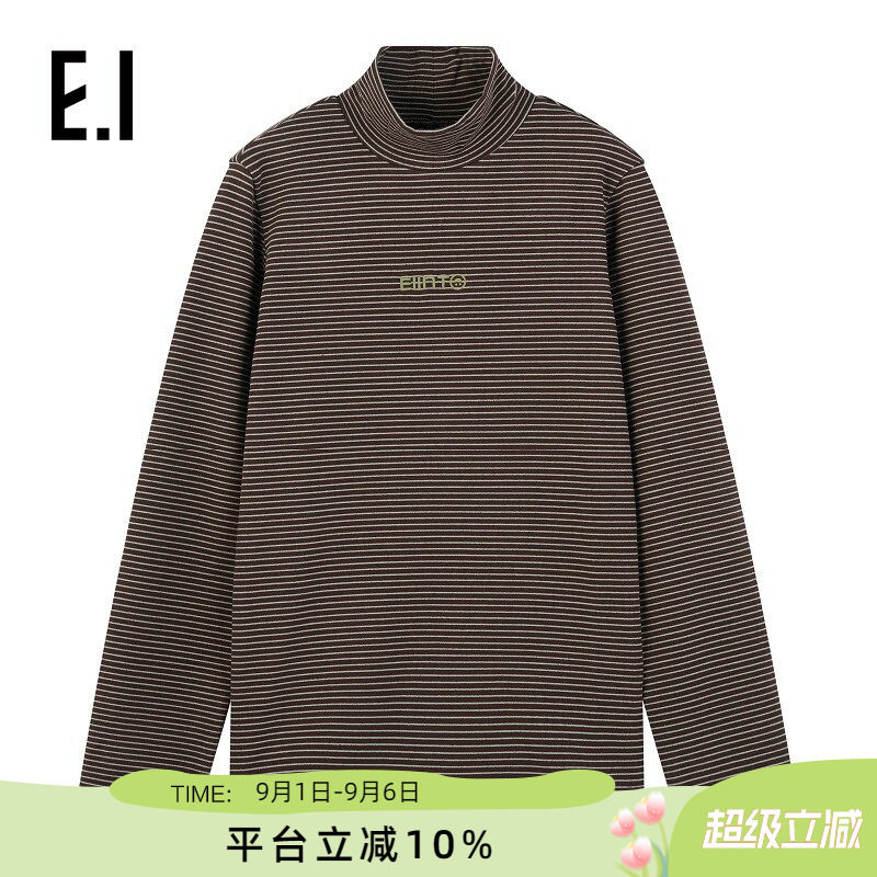 ei童装儿童条纹半高领打底衫图片