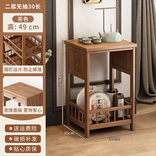 丝竹阁客厅茶叶置物架简易多层隔板收纳储物架子楠竹家用零食展示