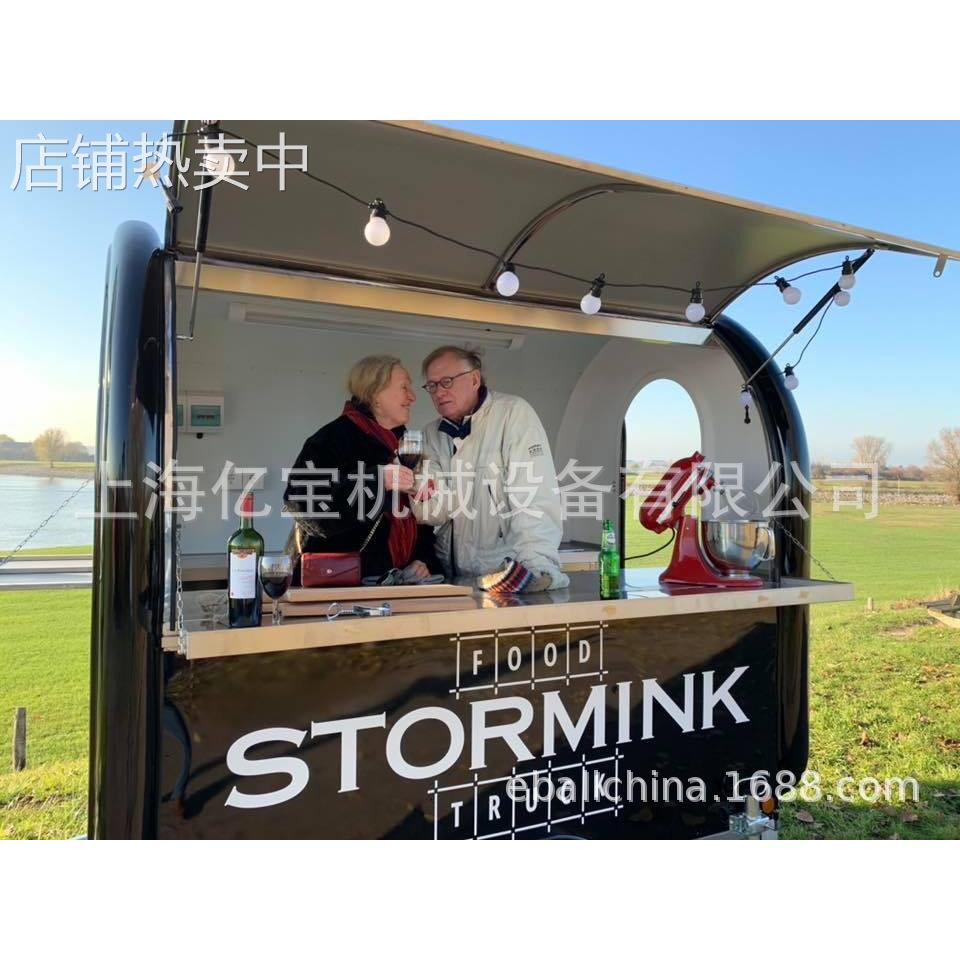 上海亿出口欧洲移动餐车小吃车网红烧烤咖啡美食车trucks sale