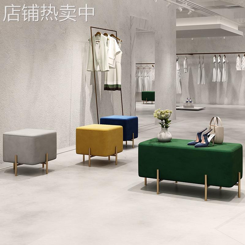 服装店试衣间沙发凳鞋店穿鞋长条小凳子轻奢衣帽间矮凳北欧换鞋凳