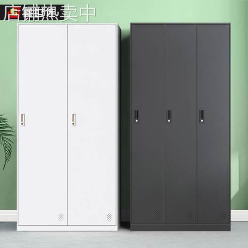 钢制员工柜储物柜带锁铁皮柜加厚家用阳台收纳柜子职员宿舍更衣柜