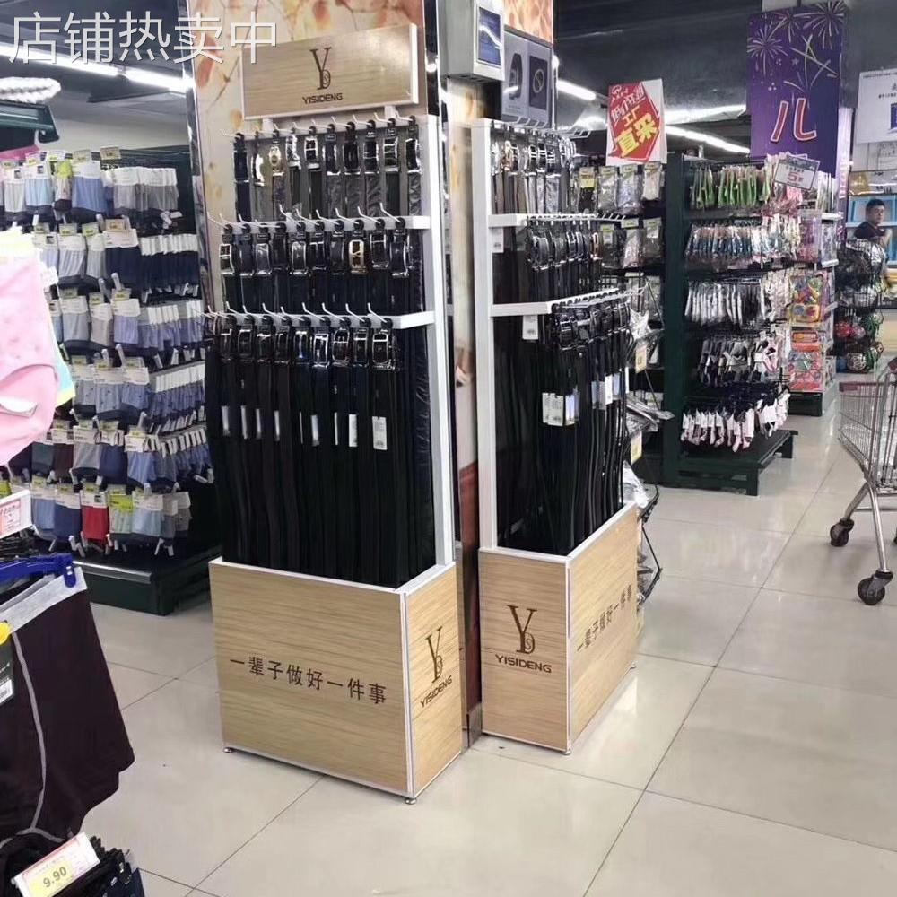 钢木结构皮带货架，皮带腰带钱夹组合展架