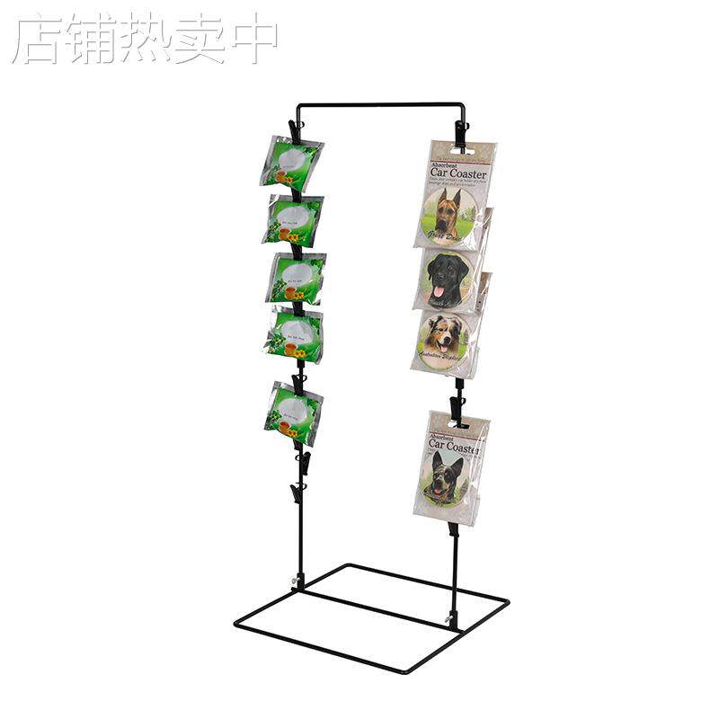 双排可拆装26夹卡式零食夹条座台面式超市商场袋装食品挂架陈列架