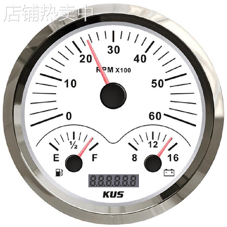 KUS多功能表三合一组合表转速表油位表电压表12V 110mm安装直径