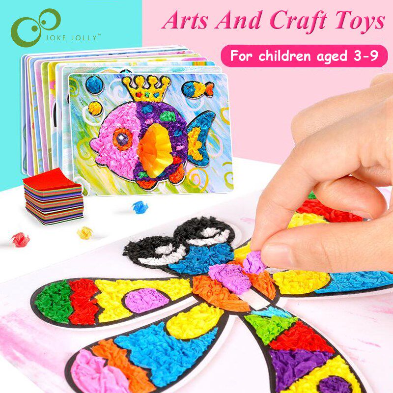 3pcs diy cartoon crafts toys for children felt paper handicr
