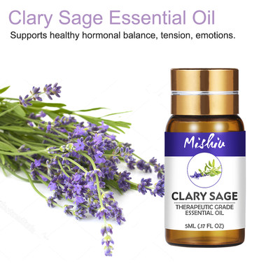 Mishiu 5ML Clary Sage Essential Oil Supports Healthy Hormon
