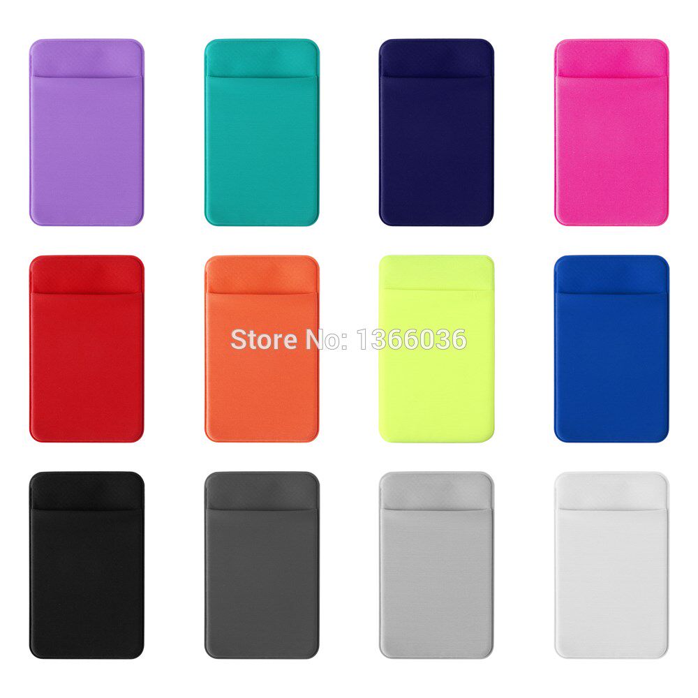 200pcs fashion elastic mobile phone wallet cell phone card h