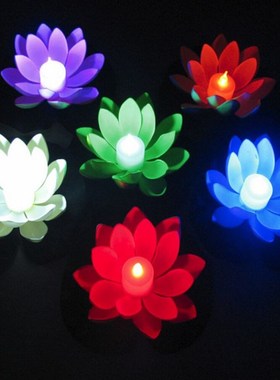 LED Artificial Lotus shaped Colorful Changed Floating Flowe