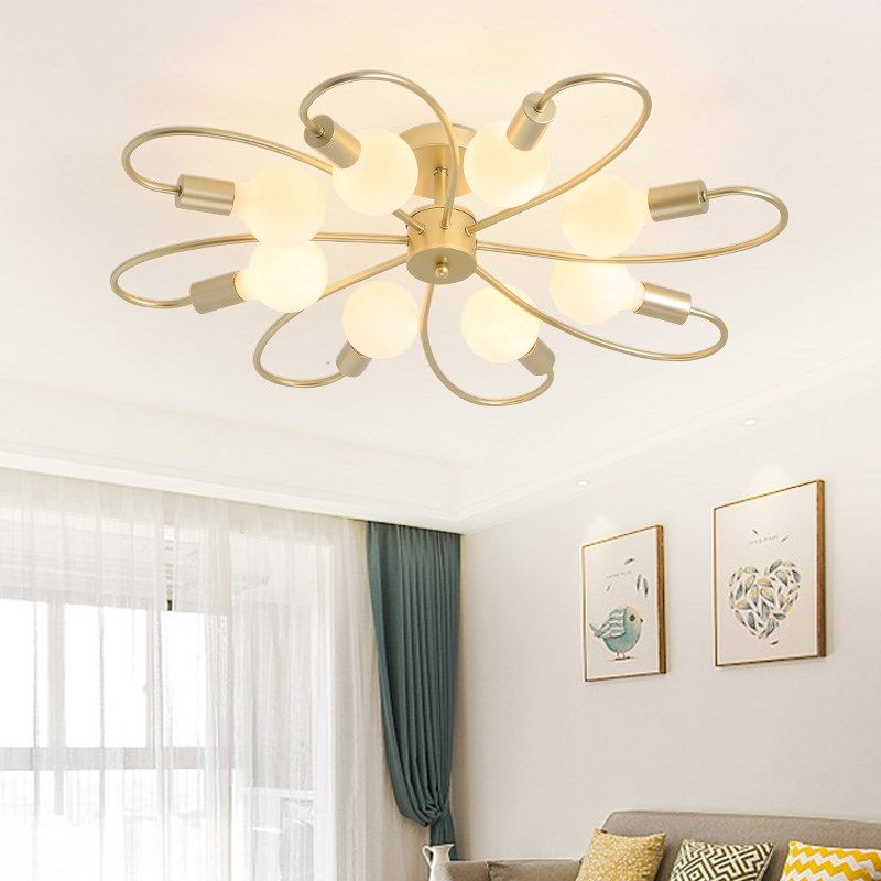modern led ceiling chandelier lighting home creative golden