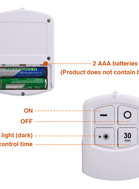 3Pcs Wall Lamps Wireless LED Remote Control Light Set Batte