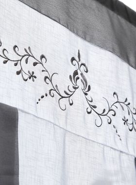 Kitchen short sheer burnout roman blinds curtains peony she