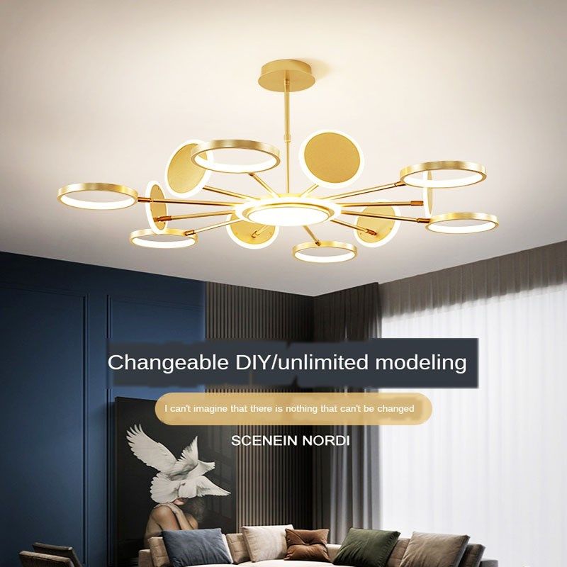 2020 new living room chandelier simple modern atmosphere nor
