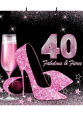 Happy 40th Birthday Party Photography Backdrops High Heels