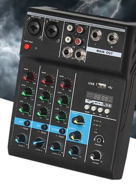 Professional Audio Mixer 4 Channels Bluetooth Sound Mixing C