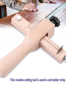 Adjustable  Wooden Strip Strap Belt Cutter Leather Hand Cutt