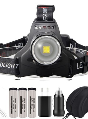 XHP90.2 4 core Led Powerful Headlamp Zoomable Headlight Hea