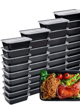 10 Pack Plastic Container Meal Prep Containers, Bento Boxes