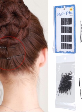 1 Set Black Hair Grips s Bobby Kirby Pins Clamps Slides Girl