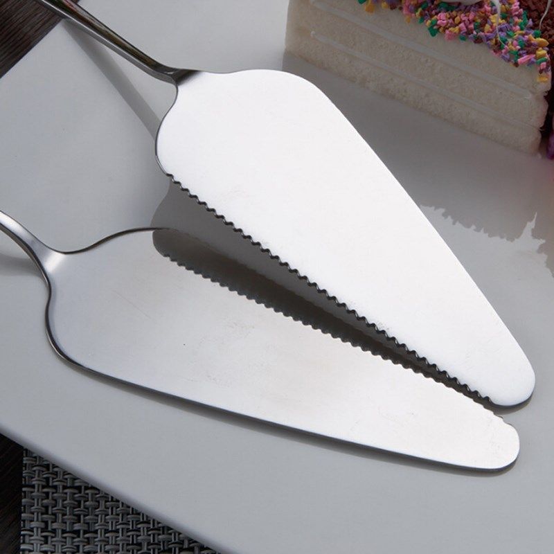 3type stainless steel serrated edge cake server blade cutter