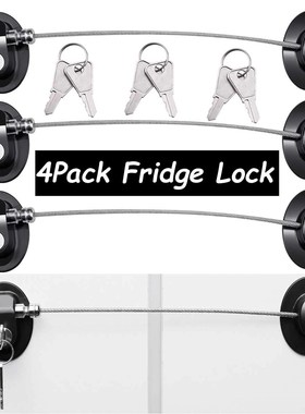 Refrigerator Door Locks(4-Pack),Mini Fridge Lock, File Cabin