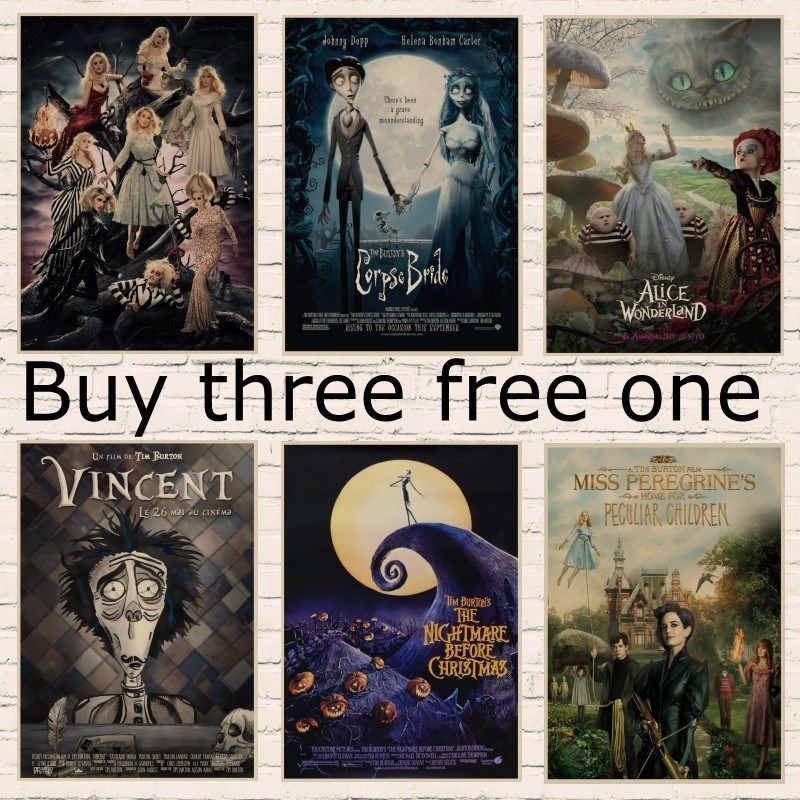 tim burton movie posters.the corpse bride. johnny depp vint