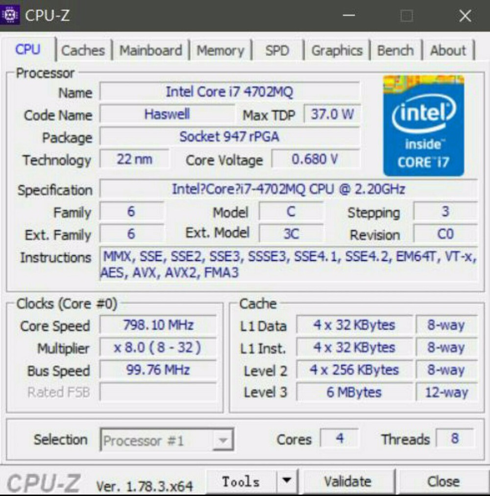 original  core i7 4702mq sr15j cp i7-4702mq oem processor 2.