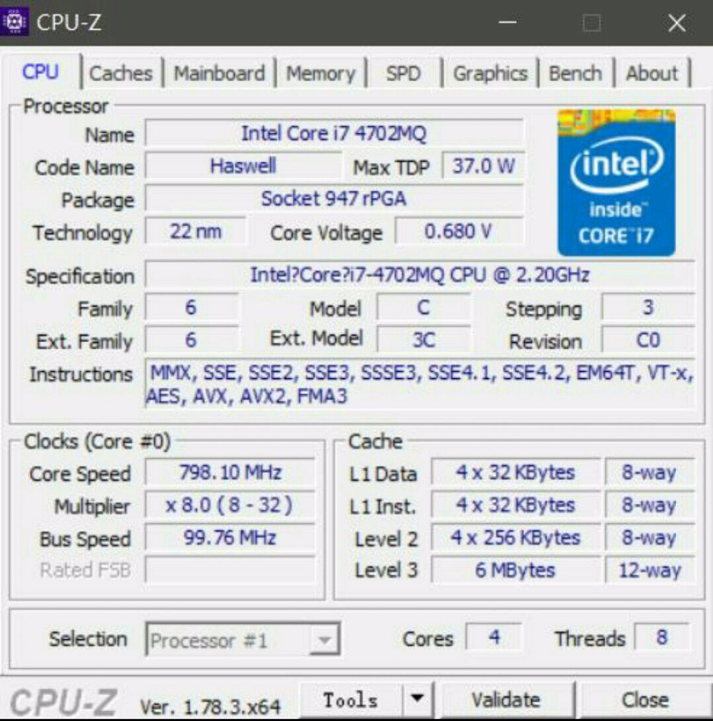 Original Core I7 4702MQ SR15J CP I7-4702MQ oem processor 2.