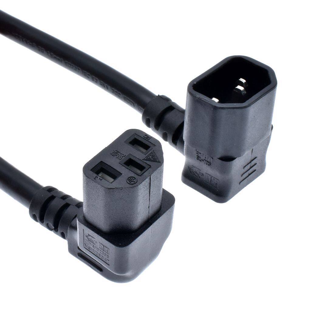 6m iec 320 c14 to c13 cord, male to female dual down/ up