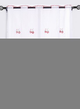 TONGDI Kitchen Curtain Valance Sheer Tiers Pastoral  Fruit C