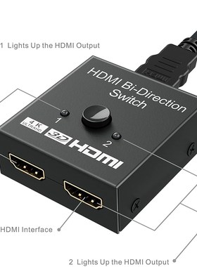 HDMI Splitter 2 Input to 1 Output or 1 in to 2 Out Supports