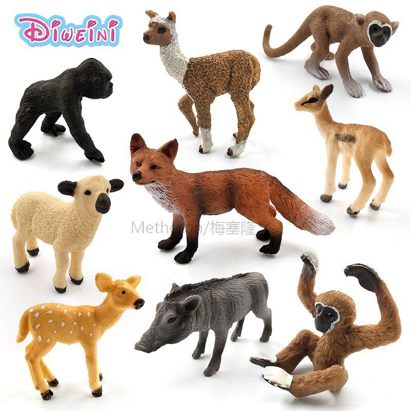 simulation forest wild plastic animals figure model alpaca w