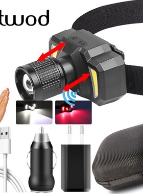 XP G Q5 Zoomable Sensor Led Headlamp Built in Battery Head