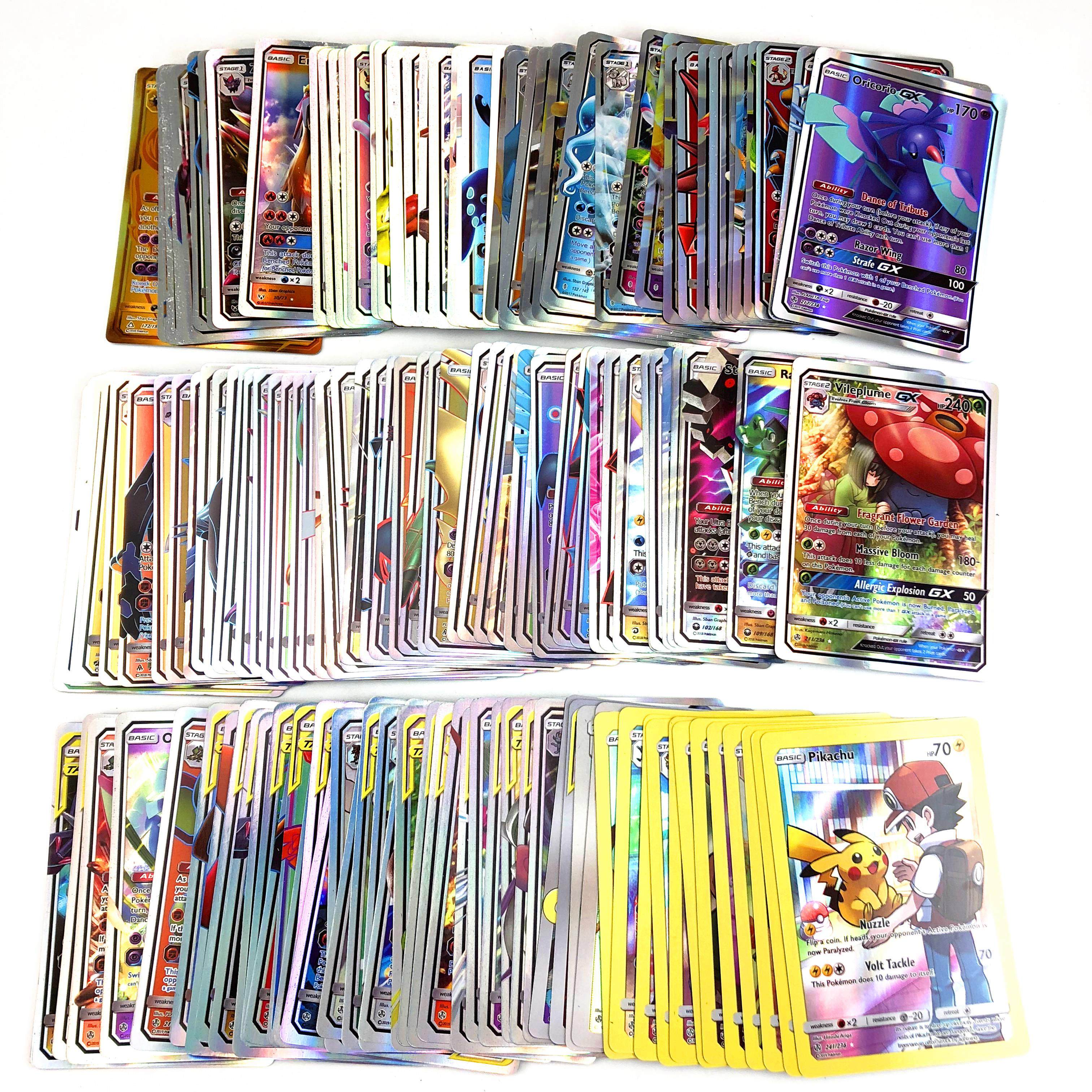 300 pcs no repeat pokemones card gx tag team ex mega shinny