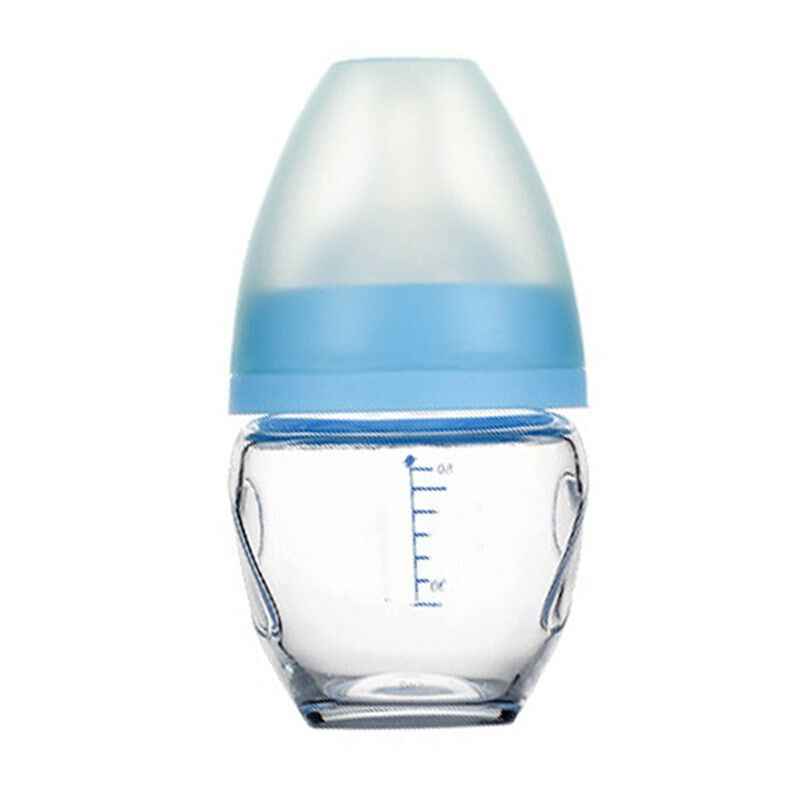 *baby boy girl breastmilk feeding glass milk bottle newborn