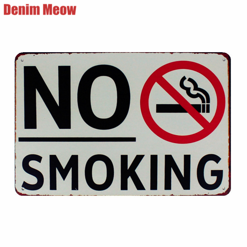 no smoking vintage metal tin signs art posters wall sticker
