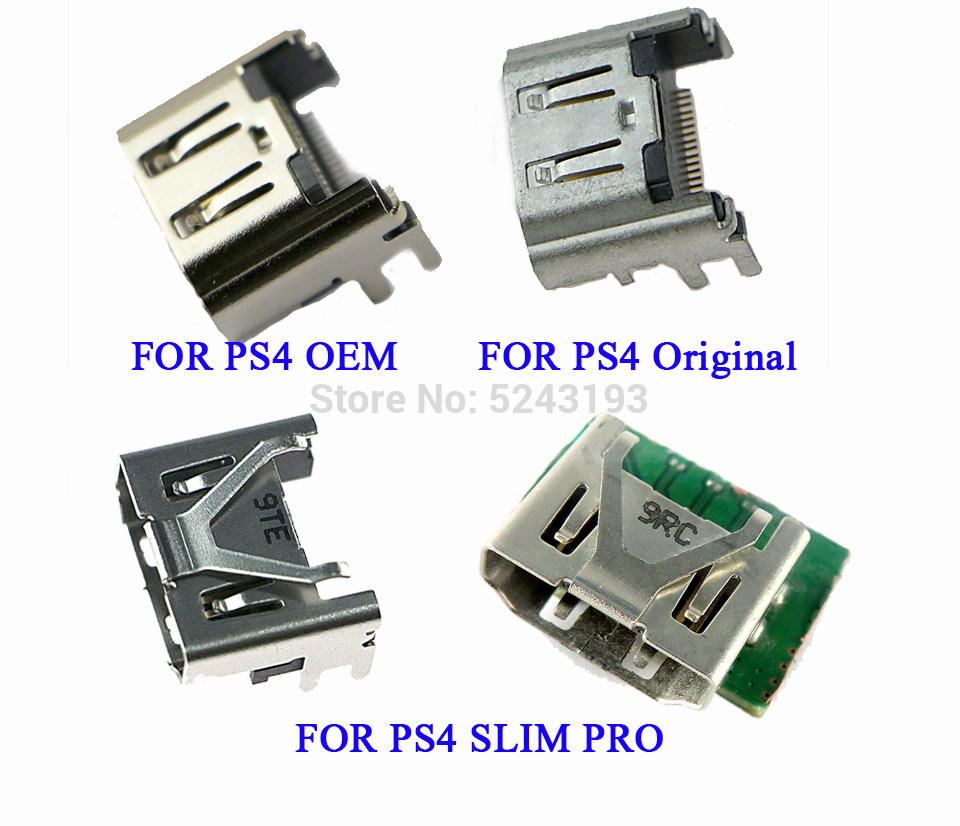 1pcs for ps4 slim pro original hdmi socket replacement displ