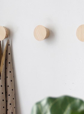 Nordic Style Beech Wood Clothes Hooks Hangers Coat Racks Woo