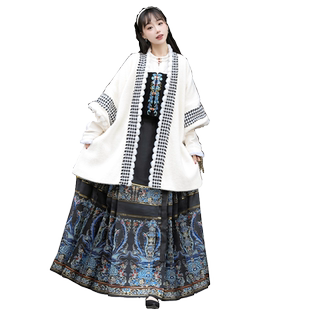 妃亦坊原创汉服女【鸾凤和鸣】明制马面裙主腰立领衬衣汉元素冬款