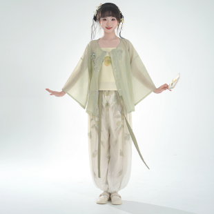 日常春夏款 妃亦坊原创汉服 百褶裙灯笼裤 宋制长褙子短衫 小青梅