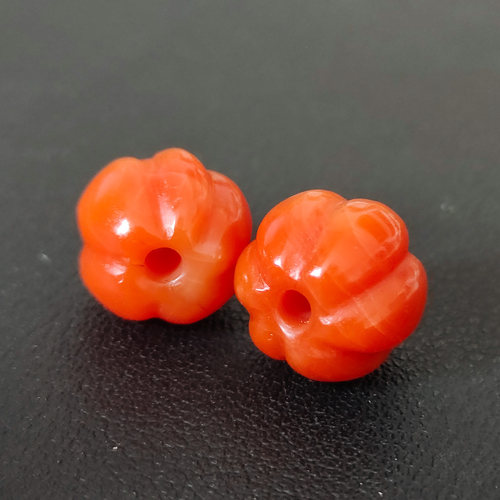 天然老南红瓜珠保真原矿保山南红