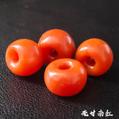 收藏级天然原矿老甘南红玛瑙老型直切单株精品满色满肉文玩配珠子