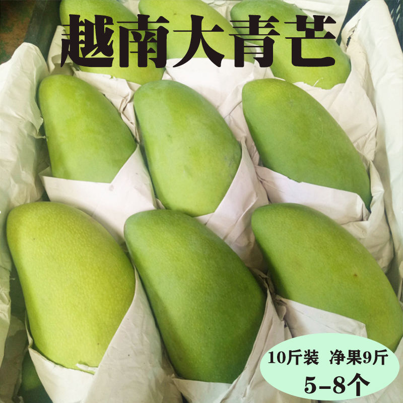 越南大青芒10斤整箱新款核小无纤维丝进口热带水果非凯特大青芒果